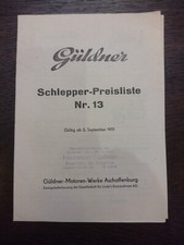 Original Güldner Preisliste
