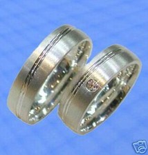 Hochzeitsringe Trauringe , Eheringe mit Stein , Silber 925 , Gravur Gratis  J4-1