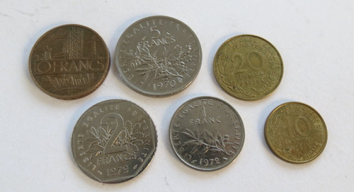 Verschiedene vintage franc - 6,