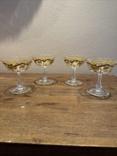 4 Vintage Saint Louis Kristallgläser „Massenet“ Champagner- Dessertgläser Sekt