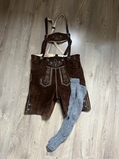 Lederhose Jungen kurz Gr. 134 Echtleder inkl. Socken