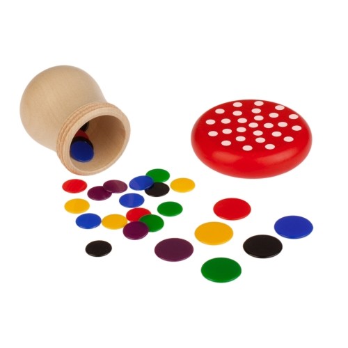 Flohspiel holz runddose - flohspiel,