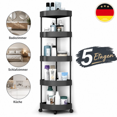 Etagen eckregal mit rädern - 5,