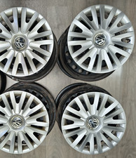 4 VW Radzierkappen 15 Zoll und 4 Stahlfelgen 6j x 15 h2 et 47 Set siehe Text