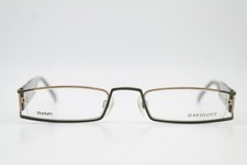 Vintage Brille Davidoff 95050 TITANIUM Gold Grün Braun Eckig Brillengestell