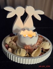 Osterdeko aus Keramikpulver