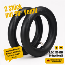 2x E-Scooter Schlauch 8.5x2 (50/75-6.1) 90° Ventil kompatibel Xiaomi Ninebot