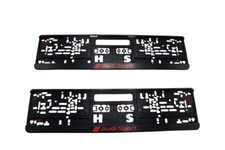 2x Original Audi Sport "SET" Kennzeichenhalter Kennzeichenverstärker Nummernschi