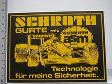Aufkleber Sticker Schroth ASM - Sicherheit -  Gurte - Formel 1 (S1489)