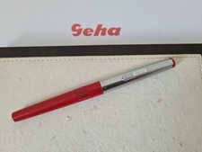 GEHA 710 "L" rot Füllhalter Schulfüller Linkshänder Füller 70er / 80er Vintage