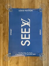 NEU Louis Vuitton Ausstellung Plakat Poster Kunstdruck Sydney 2022 SEE LV blau
