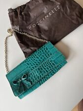 coccinelle tasche leder türkis crocodile 