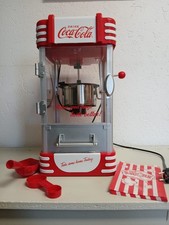 Coca-Cola SNP-27CC Kettle Popcorn Maker elektrisch Drucktasten Kurbel Rot-Weiss 