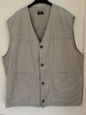 Camel Active Weste, grau-beige, Gr. 56, 50% Baumwolle / Cotton und 50% Leinen