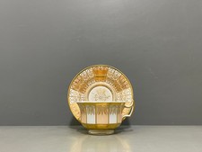 KPM Berlin Gedeck Apricot Fond Floraler Golddekor viel Gold 1.Wahl um 1832