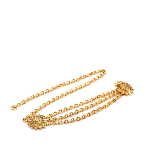 Chanel gold plated sun - cc,