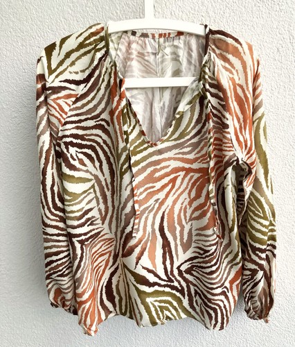 Tunika bluse zebramuster grün - zebramuster,