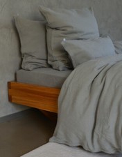 Leinen- Bettwäsche,SET, Grau, 200x 220 cm, 40x 60, 40x 80, 80x 80 cm, made in EU