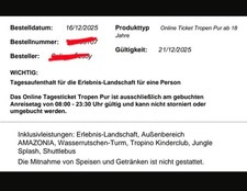 Tropical Islands Tageskarte