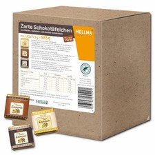 (34,12€/1kg) Hellma Schokotäfelchen Mix, Belgische Schokolade, 130 Stück