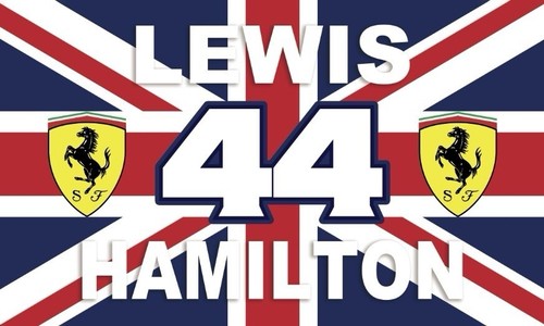 Lewis hamilton flagge 5x3 - hamilton,