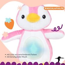 Pinguin Kuscheltier Einschlaftier Einschlafhilfe Nachtlicht Spieluhr Licht Musik