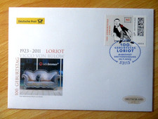 FDC  LORIOT/VICCO VON BÜLOW  2023.EVST Bonn,QR Code, Makelloser Ersttagsbrief