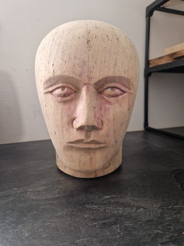 Antik vintage hutmacher kopf - hutmacher,