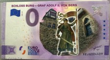 0 Euro Schein , SCHLOSS BURG-GRAF ADOLF II. ANNIVERSARY XEJG 2022-15 Selte COLOR