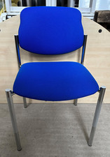 Besucherstuhl Konferenzstuhl Styl Stuhl Gestell verchromt Bezug Blau 503-1054 /B