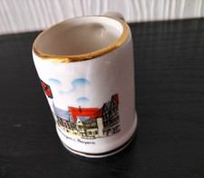Miniatur Bierkrug BAVARA Mini Krug Schnapskrug weiß Oettingen i.Bayern Sammler