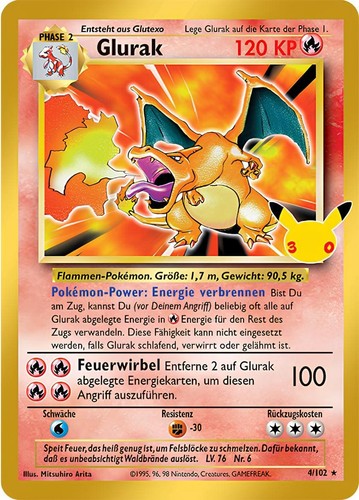 Pokémon karte glurak - pokémon, |