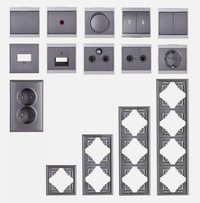 Kopp Malta ANTHRAZIT Schalterprogramm, Steckdose, Schalter, Rahmen, etc.