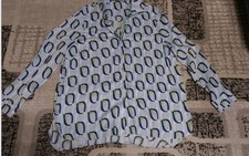 Bluse  XL Blau Dunkelblau Weiß Grün Hellblau Estelle Jolie Nr 1 