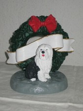  Old English Sheepdog Kranz Schleife stehend Bobtail Pokal