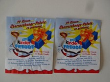 Ferrero Werbung / Kinder Freude / 99 Rießen-Überraschung zu gewinnen - 2 Stück