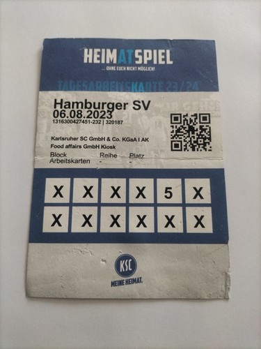 Sammler ticket ksc - ticket, 23/24