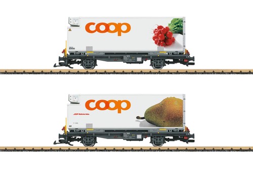 Rhb containerwagen set - g,