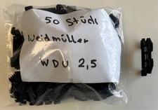 50 Stück Weidmüller Reihenklemmen / Schwarz / WDU 2,5