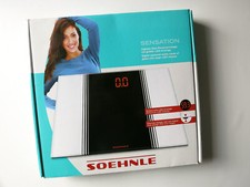 Soehnle Sensation White Personenwaage mit großer, rot leuchtender LED-Anzeige