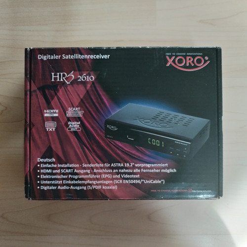 Xoro hrs 2610 - hrs, dvb-s2