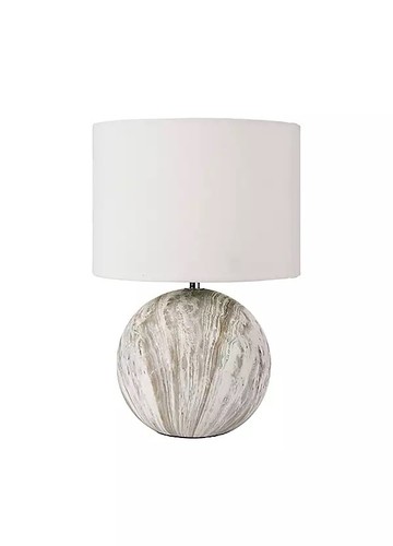 Viejo graue keramik tischlampe - graue, keramik-tischlampe