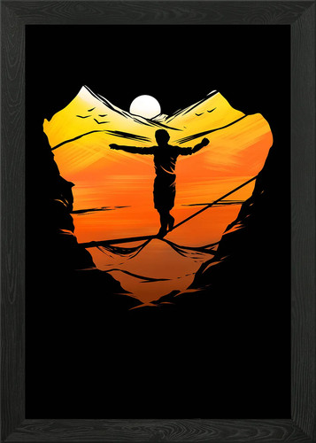 Slackline sonnenuntergang - slackline,