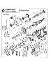 Eibenstock Ersatzteile für EHD 1500 Diamant-Trocken-Kernbohrmaschine erste Versi