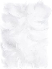 150 Stück Deko Federn Weiß 10g Flaumfedern Schmuckfedern Vogelfedern Bastelfeder