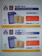 ZWILLINGSNUMMERN ***3108 + ***3109 !! - 2 x Aldi Talk Starter-Set à 10 €