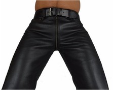 AW-741 Glattes lederhose mit