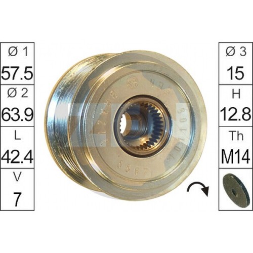 Riemenscheibe polea ep121g - dc,