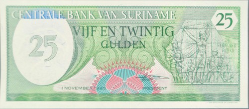 Suriname banknote sur - suriname, 25