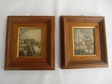  2 Seidenbilder mit breitem